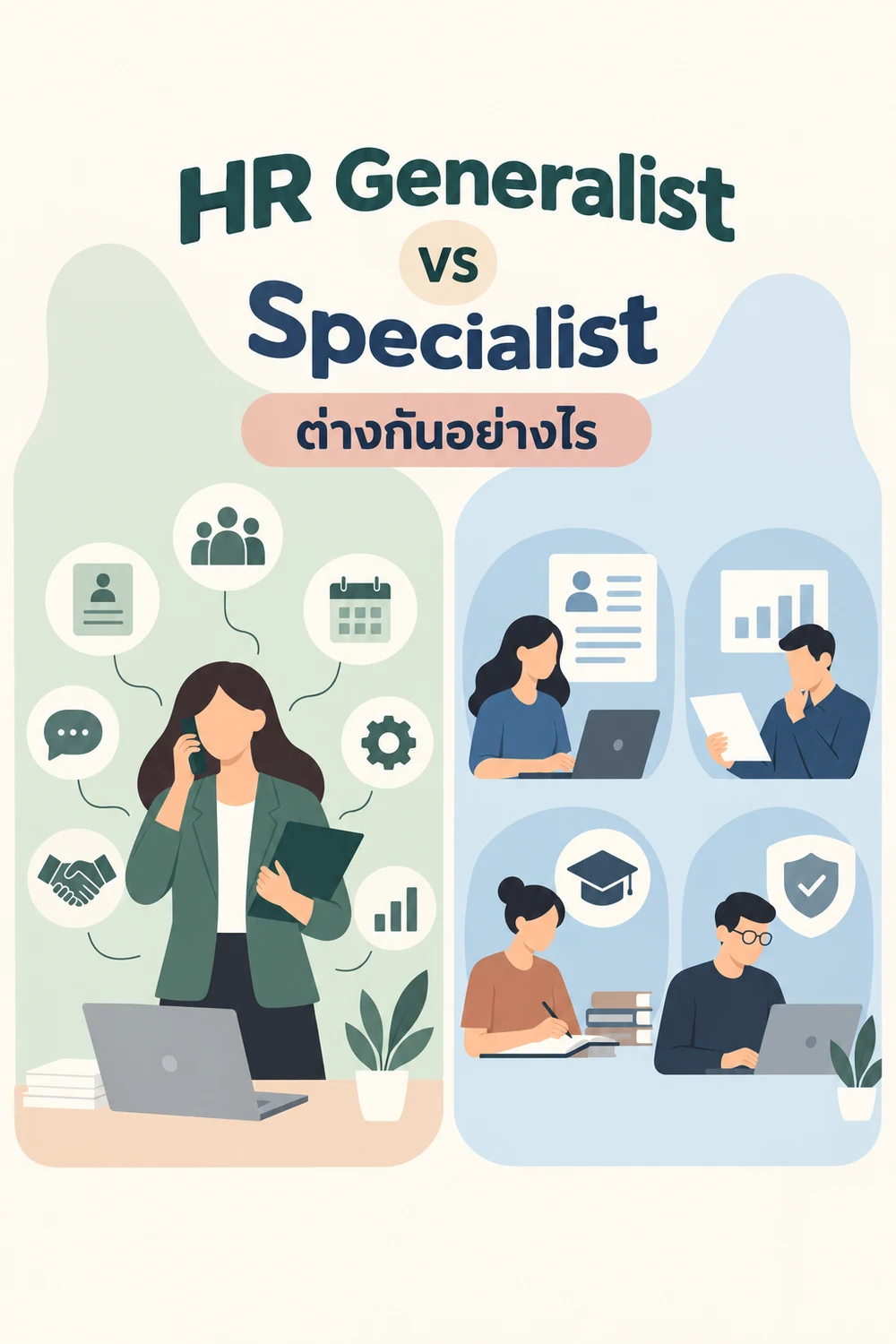 HR Generalist กับ Specialist ต่างกันอย่างไร