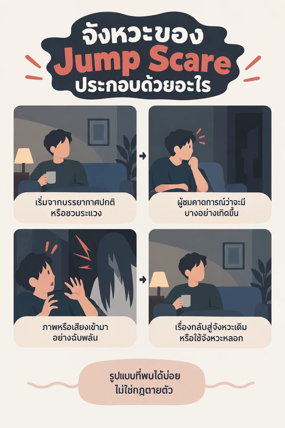 จังหวะของ Jump Scare ประกอบด้วยอะไร