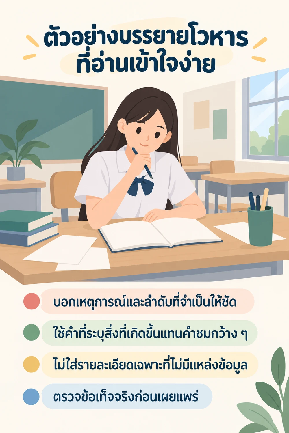 ตัวอย่างบรรยายโวหารที่อ่านเข้าใจง่าย