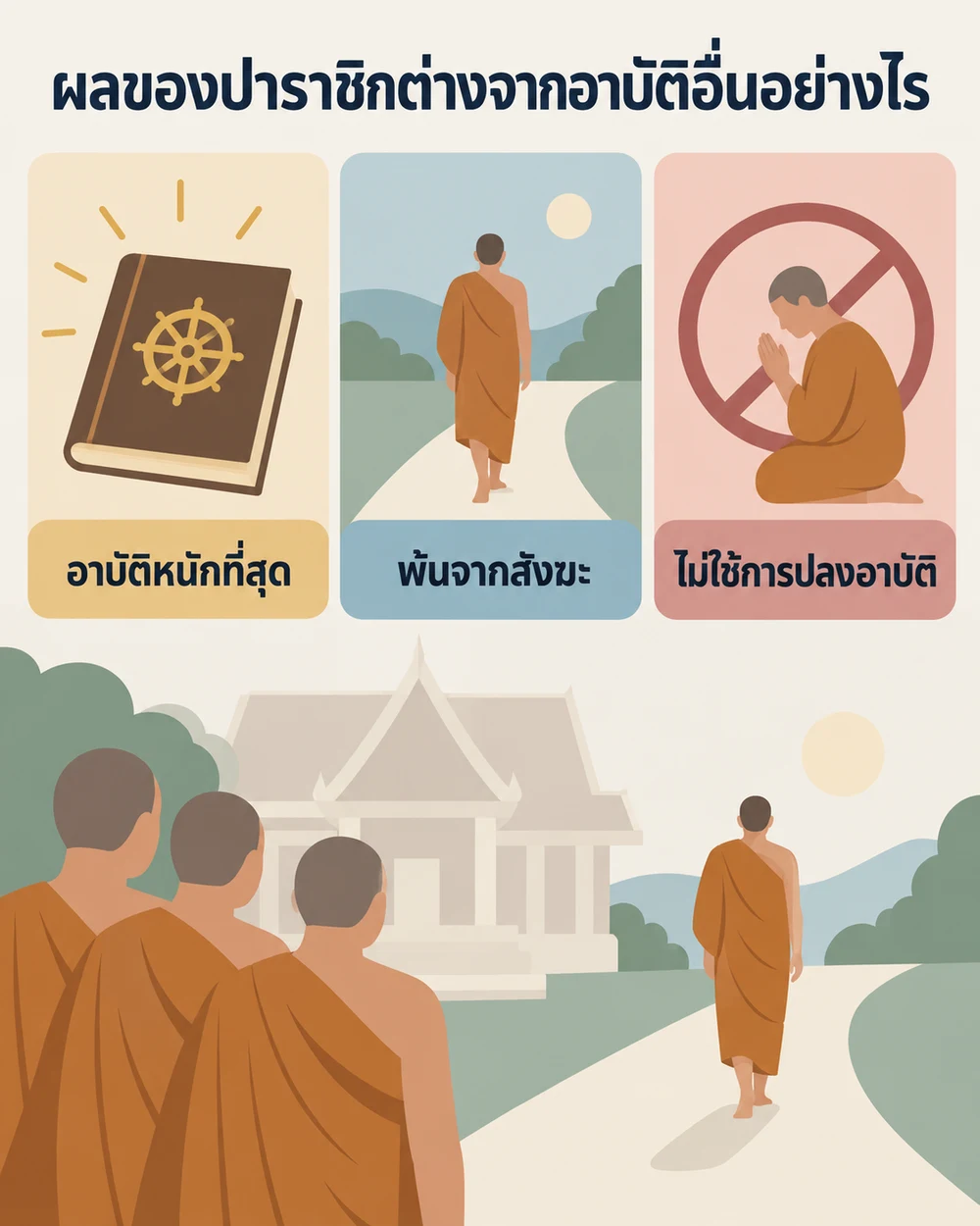 ผลของปาราชิกต่างจากอาบัติอื่นอย่างไร