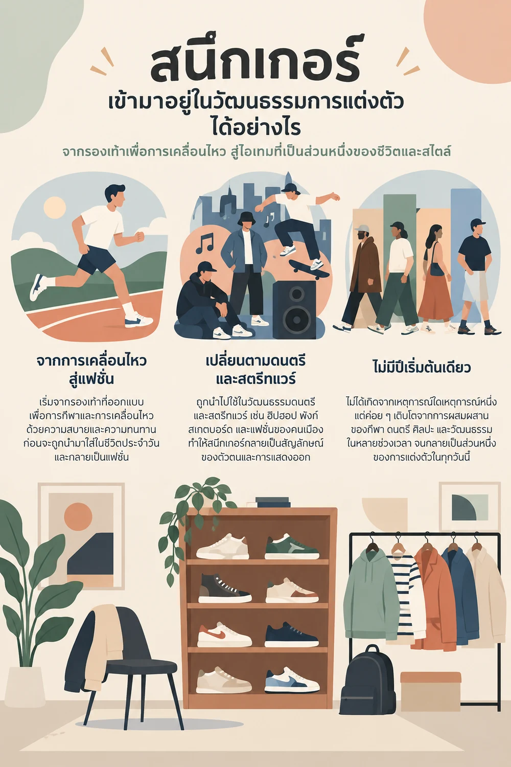สนีกเกอร์เข้ามาอยู่ในวัฒนธรรมการแต่งตัวได้อย่างไร