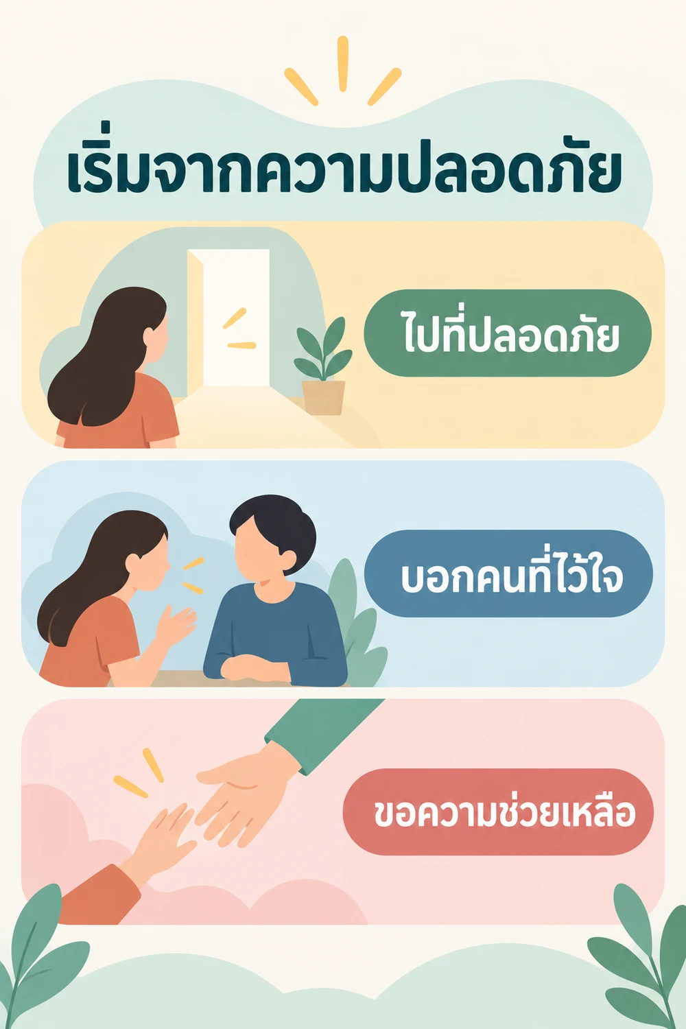 เมื่อรู้สึกไม่ปลอดภัย ควรเริ่มจากอะไร