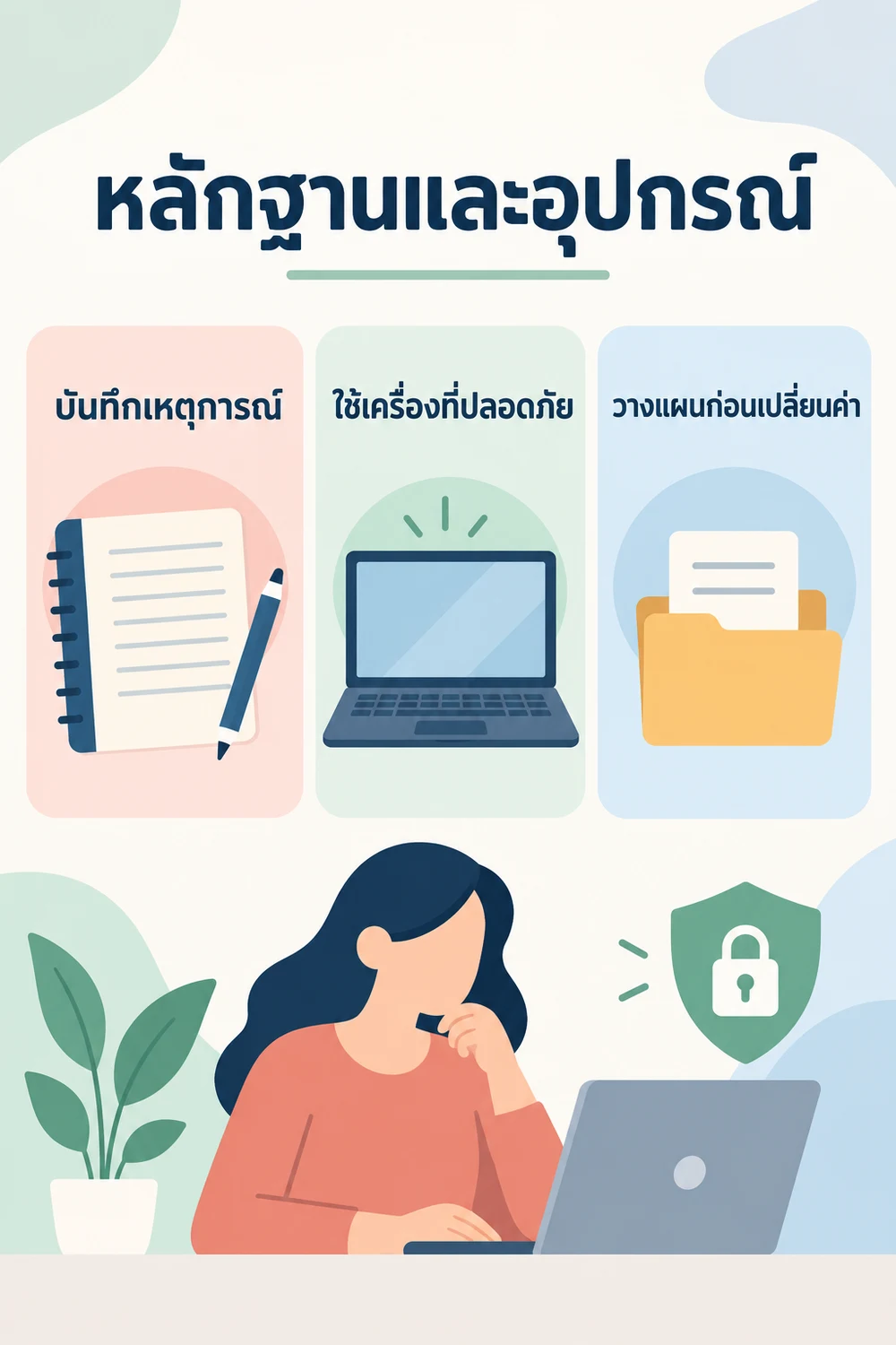 เก็บหลักฐานและดูแลบัญชีดิจิทัลอย่างระวัง