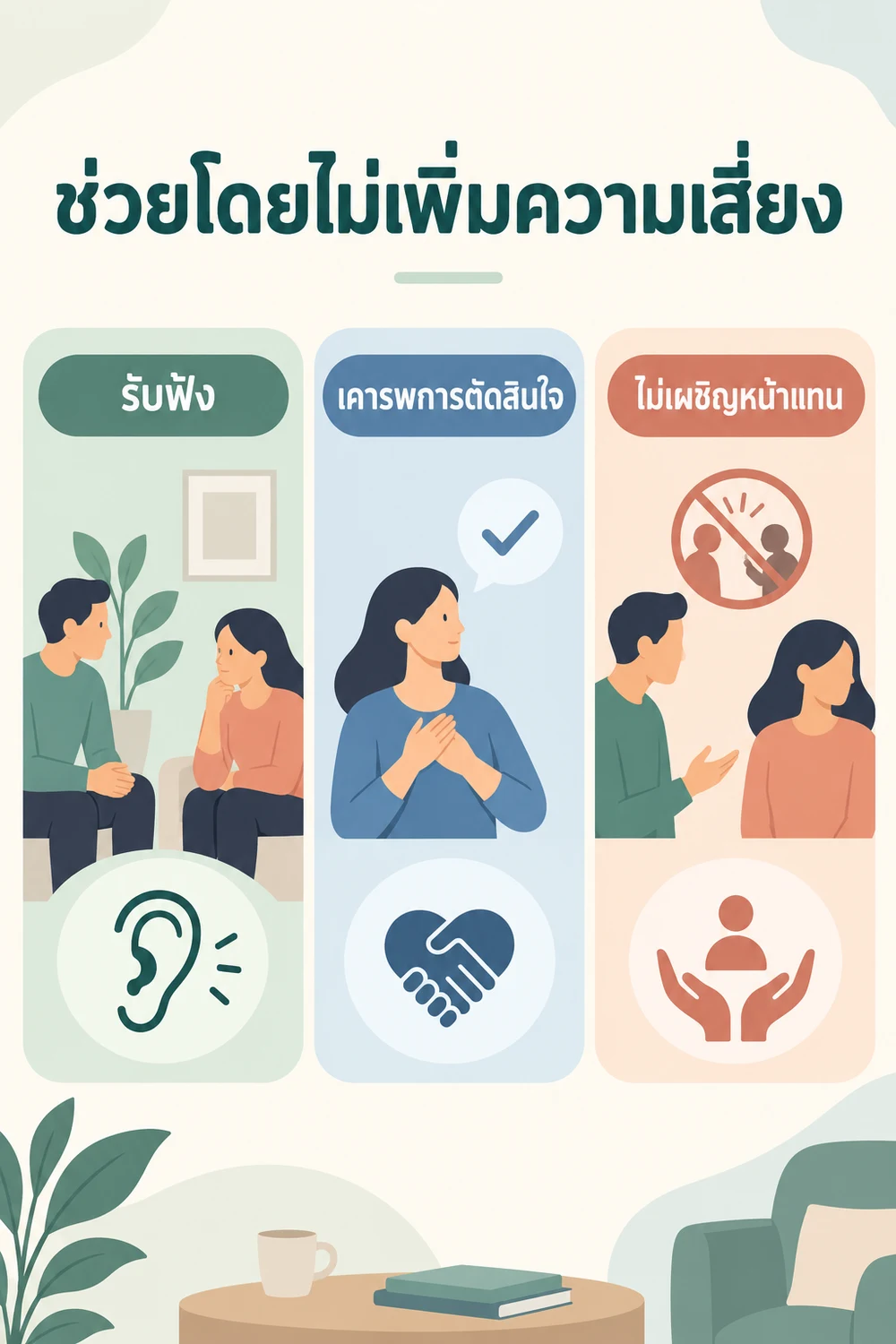 ช่วยคนใกล้ตัวโดยไม่ตัดสินหรือเพิ่มความเสี่ยง