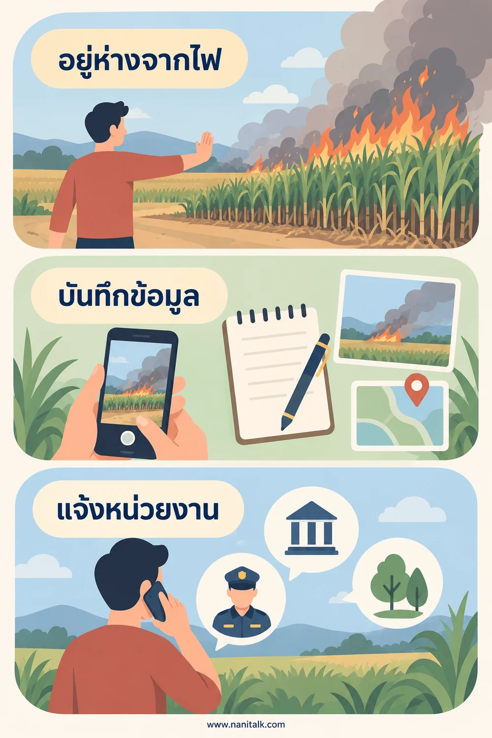 พบการเผาอ้อย แจ้งที่ไหนและต้องระวังอะไร