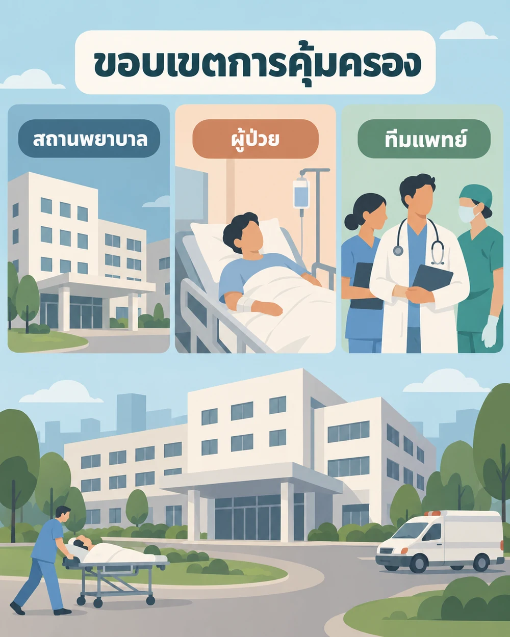 กฎหมายคุ้มครองโรงพยาบาลและใครบ้าง
