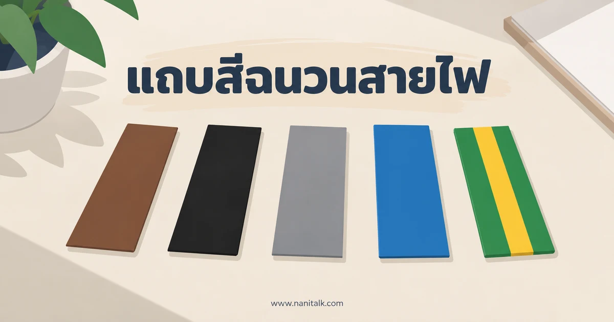 สีสายไฟตาม มอก. 11-2553: เฟส นิวทรัล และสายดินดูอย่างไร