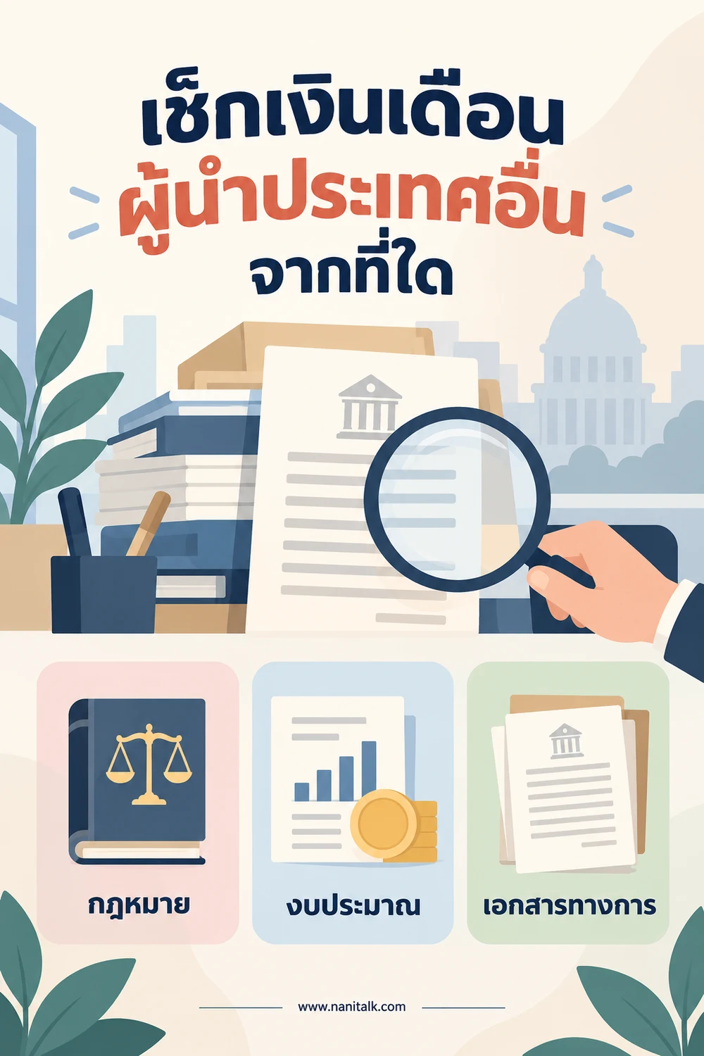 เช็กเงินเดือนผู้นำประเทศอื่นจากที่ใด