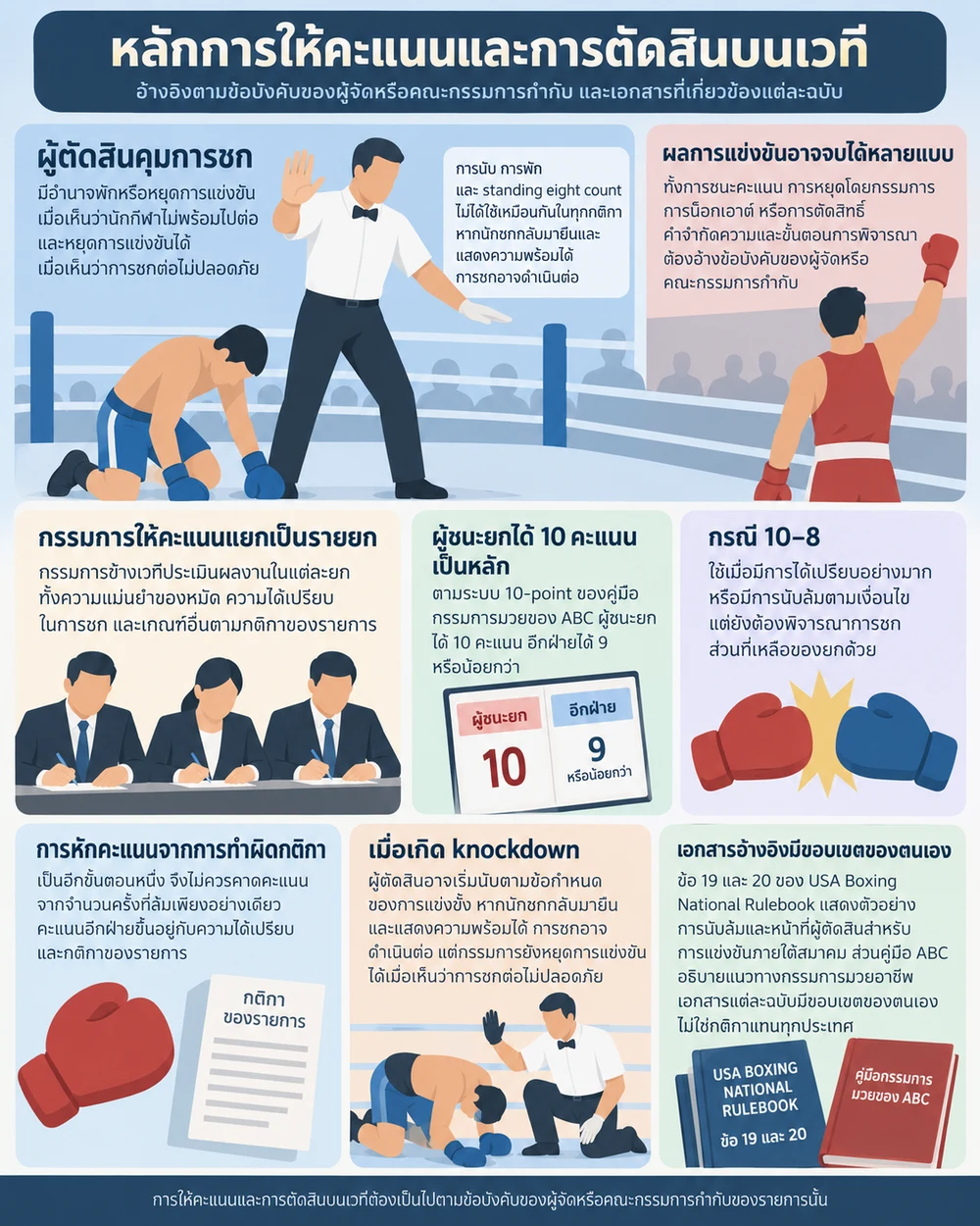 หลักการให้คะแนนและการตัดสินบนเวที