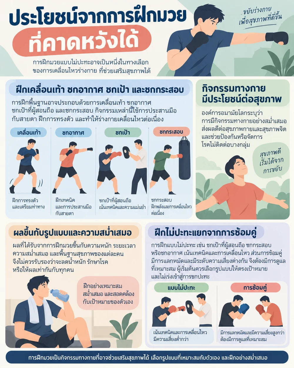 ประโยชน์จากการฝึกมวยที่คาดหวังได้