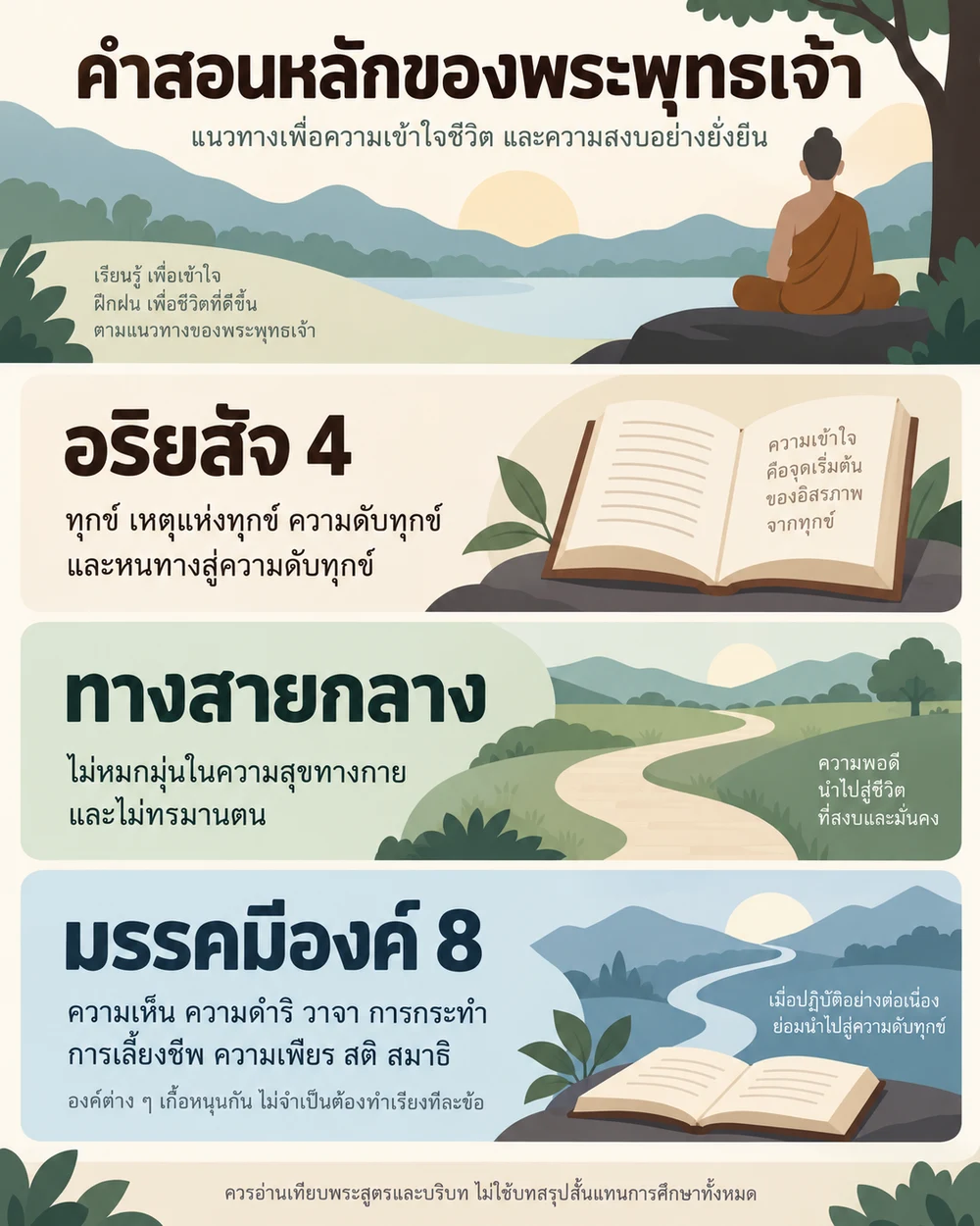 คำสอนหลักของพระพุทธเจ้าคืออะไร