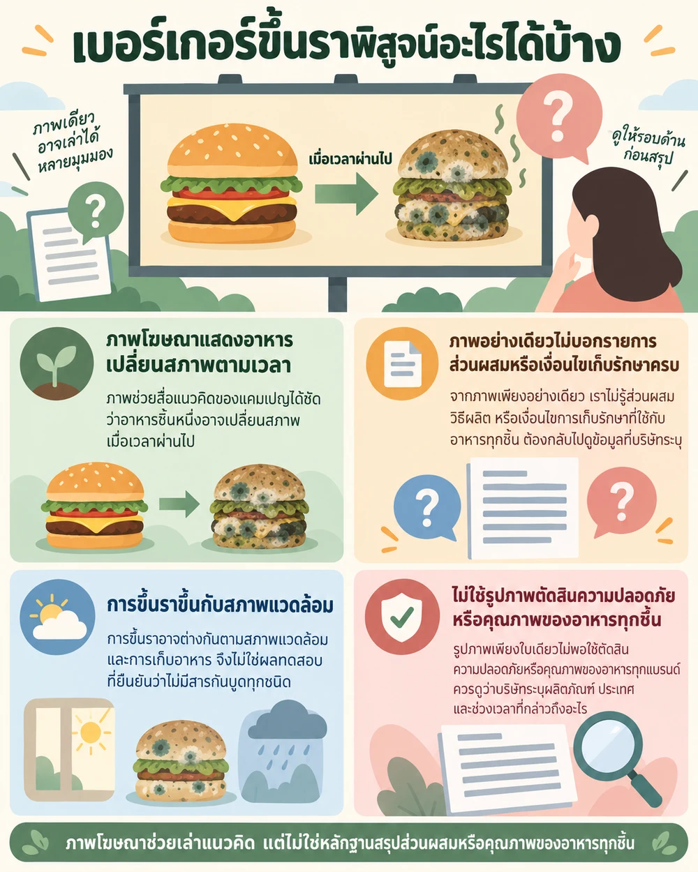 เบอร์เกอร์ขึ้นราพิสูจน์อะไรได้บ้าง