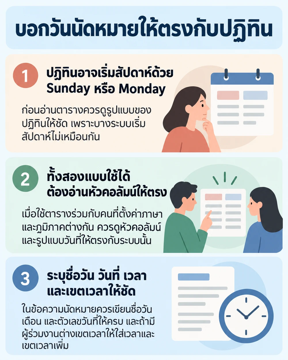 บอกวันนัดหมายให้ตรงกับปฏิทิน
