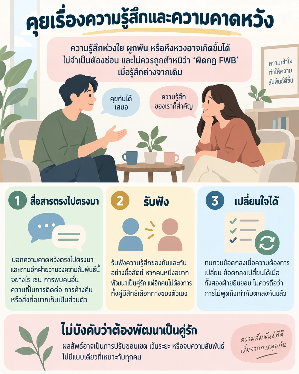 คุยเรื่องความรู้สึกและความคาดหวัง