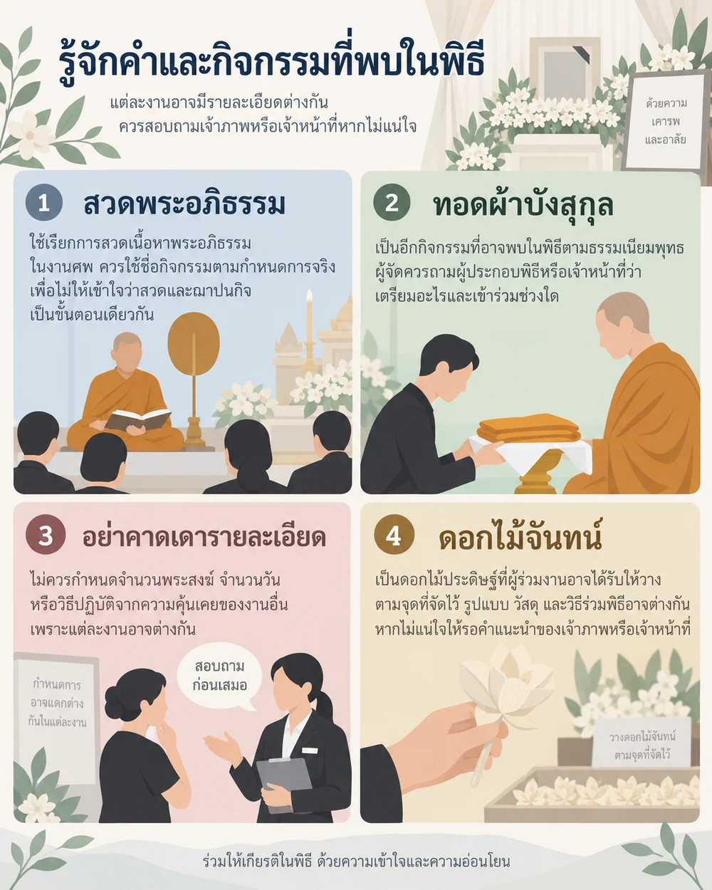 รู้จักคำและกิจกรรมที่พบในพิธี