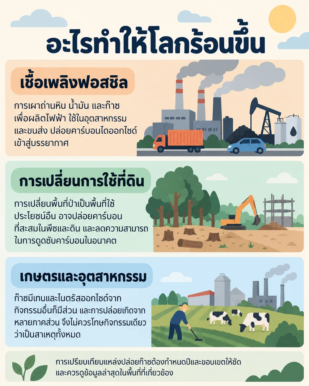 อะไรทำให้โลกร้อนขึ้น