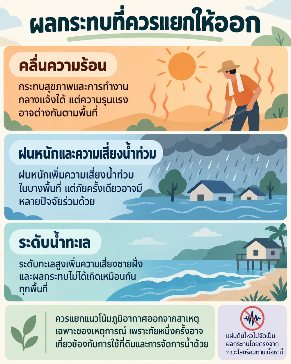 ผลกระทบที่ควรแยกให้ออก