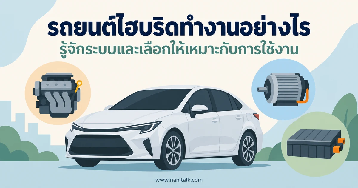 รถยนต์ไฮบริดทำงานอย่างไร แยก HEV กับ PHEV พร้อมข้อควรรู้