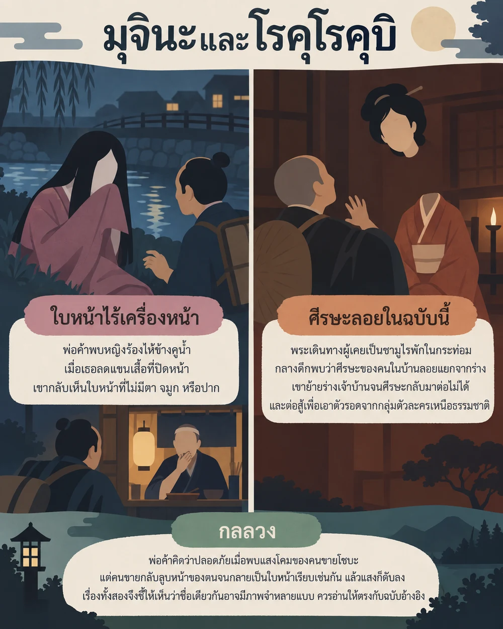 มุจินะและโรคุโรคุบิ เมื่อรูปลักษณ์ที่เห็นไว้ใจไม่ได้