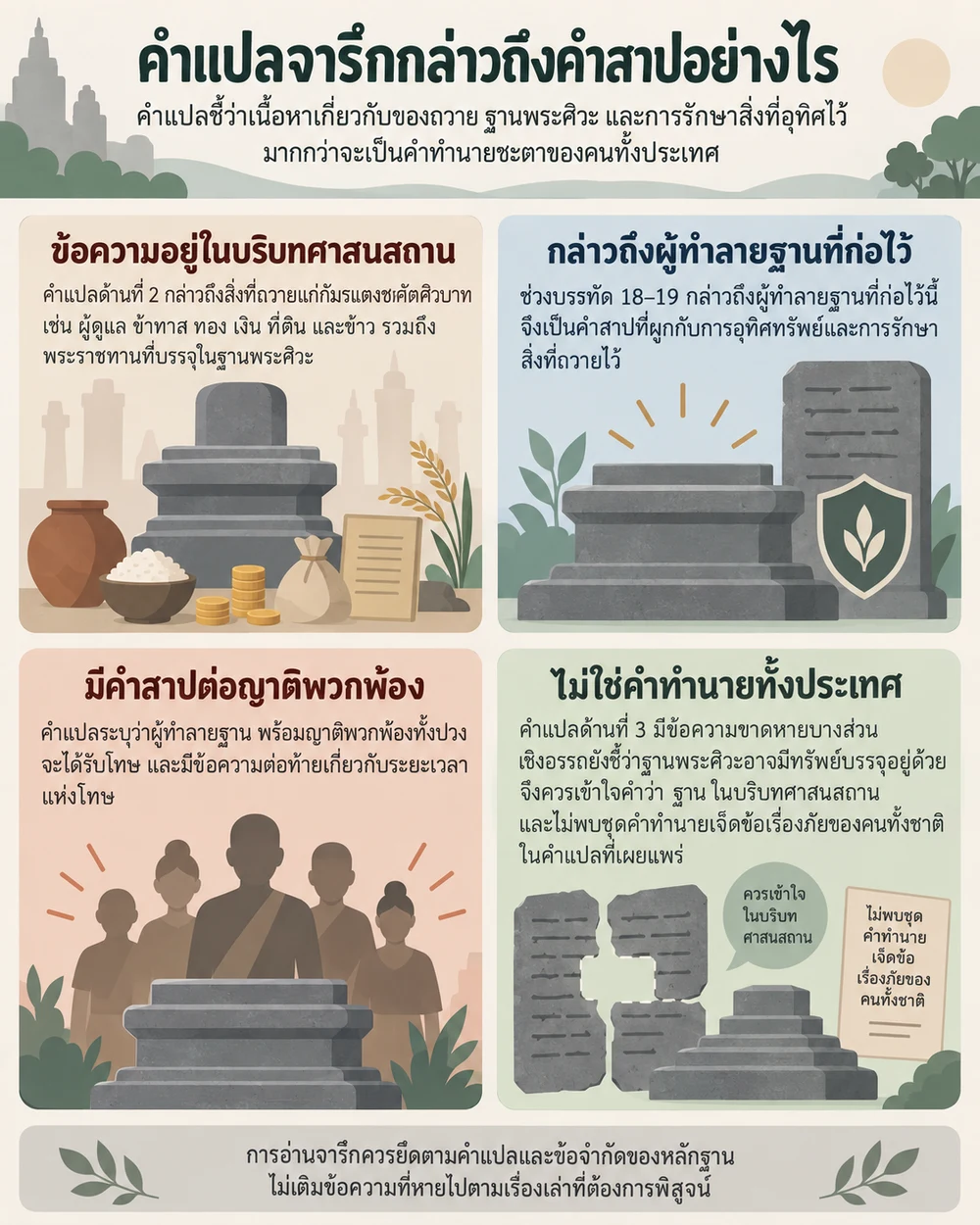 คำแปลจารึกกล่าวถึงคำสาปอย่างไร