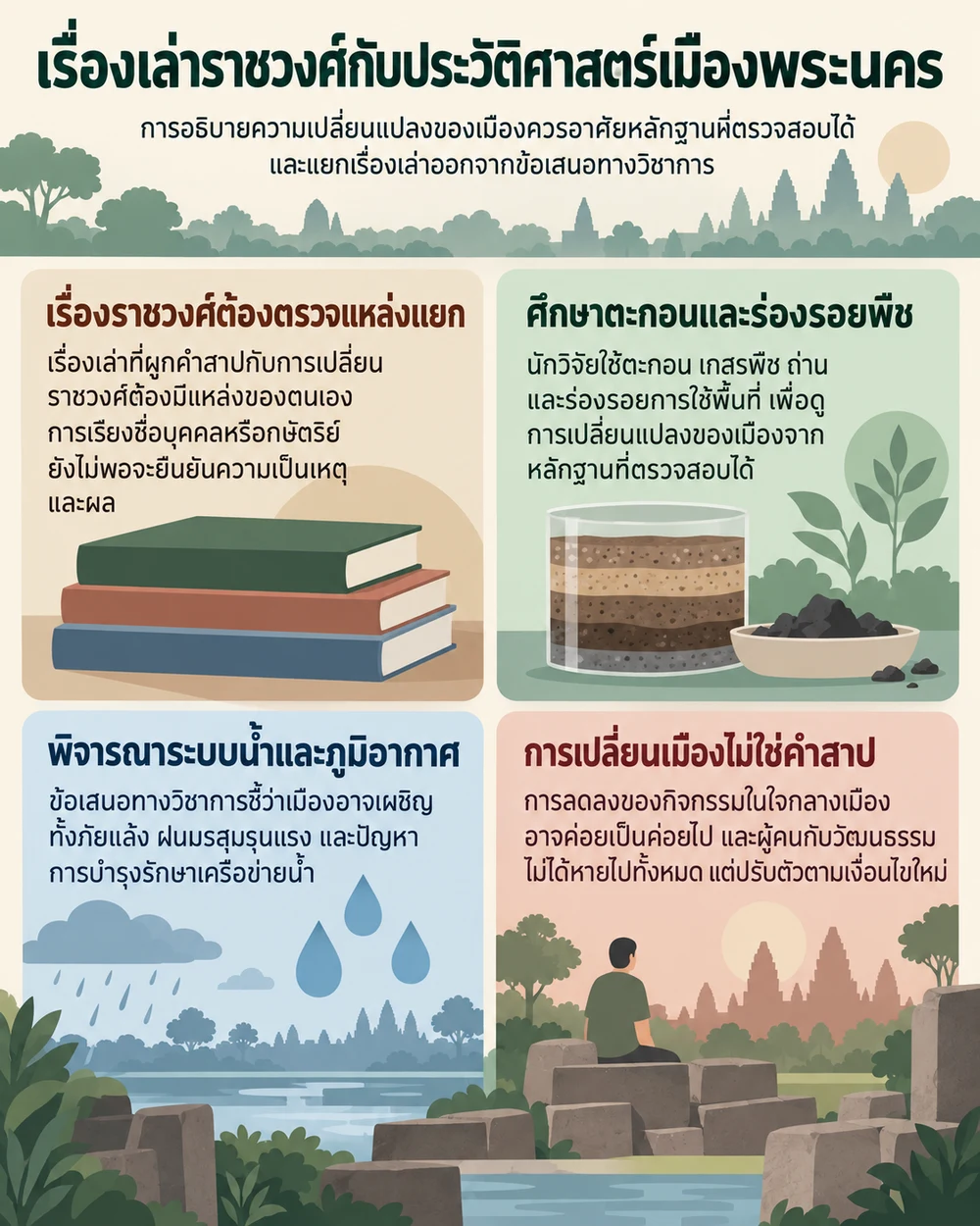 เรื่องเล่าราชวงศ์กับประวัติศาสตร์เมืองพระนคร