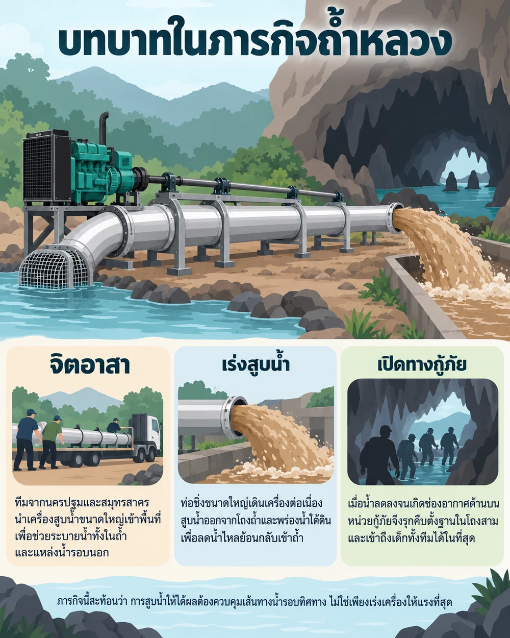 บทบาทในภารกิจถ้ำหลวง