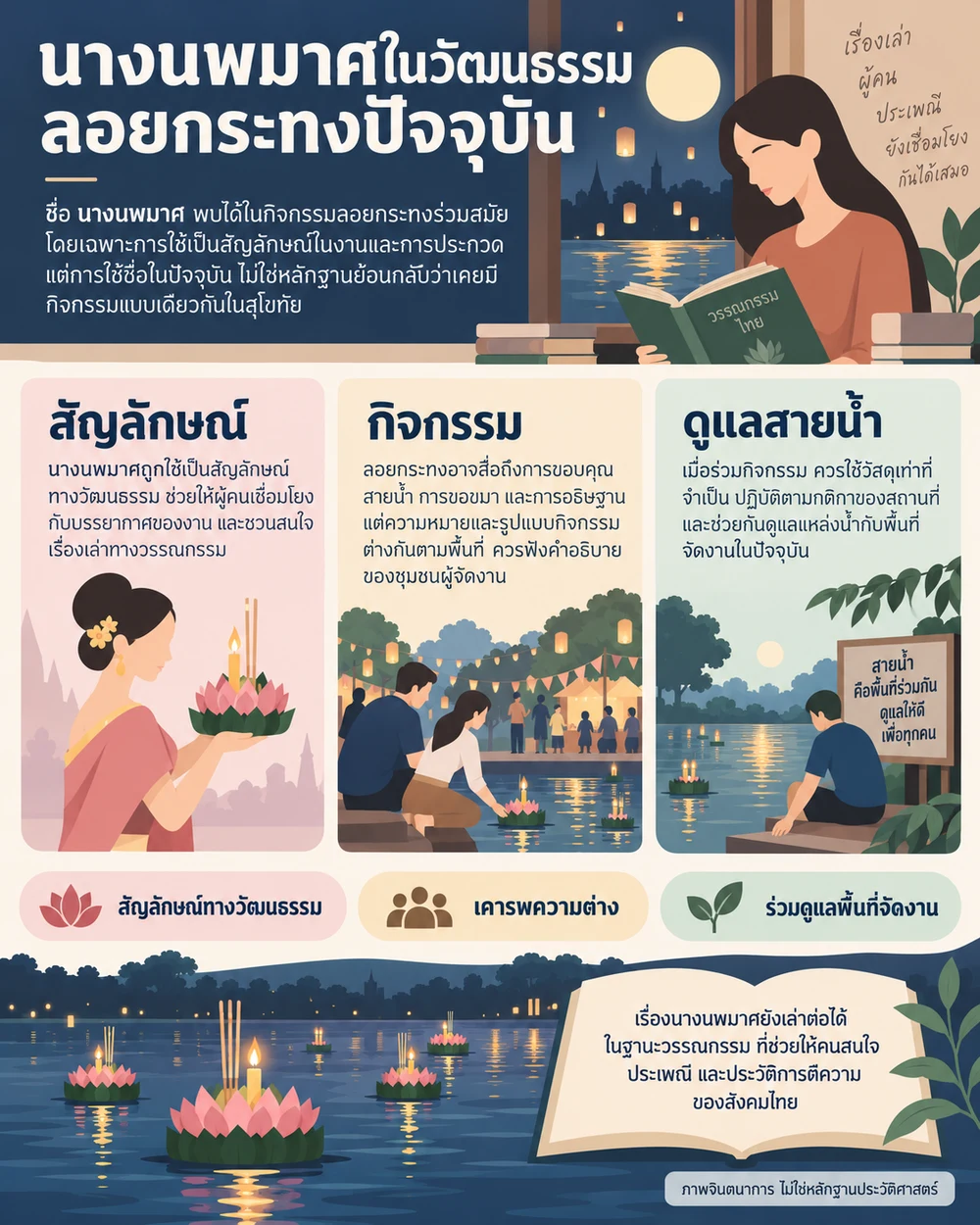 นางนพมาศในวัฒนธรรมลอยกระทงปัจจุบัน