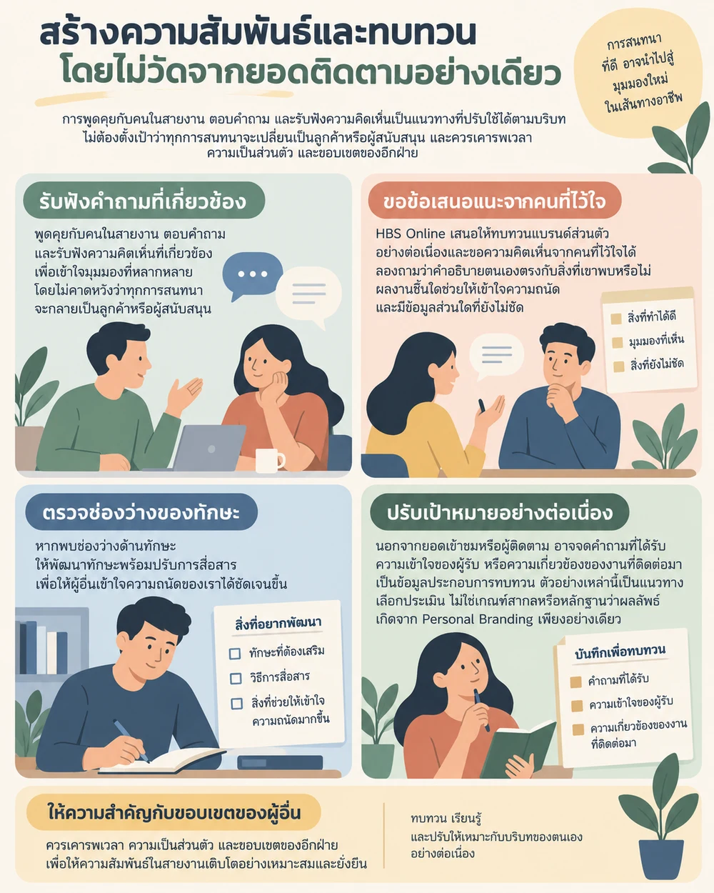 สร้างความสัมพันธ์และทบทวนโดยไม่วัดจากยอดติดตามอย่างเดียว