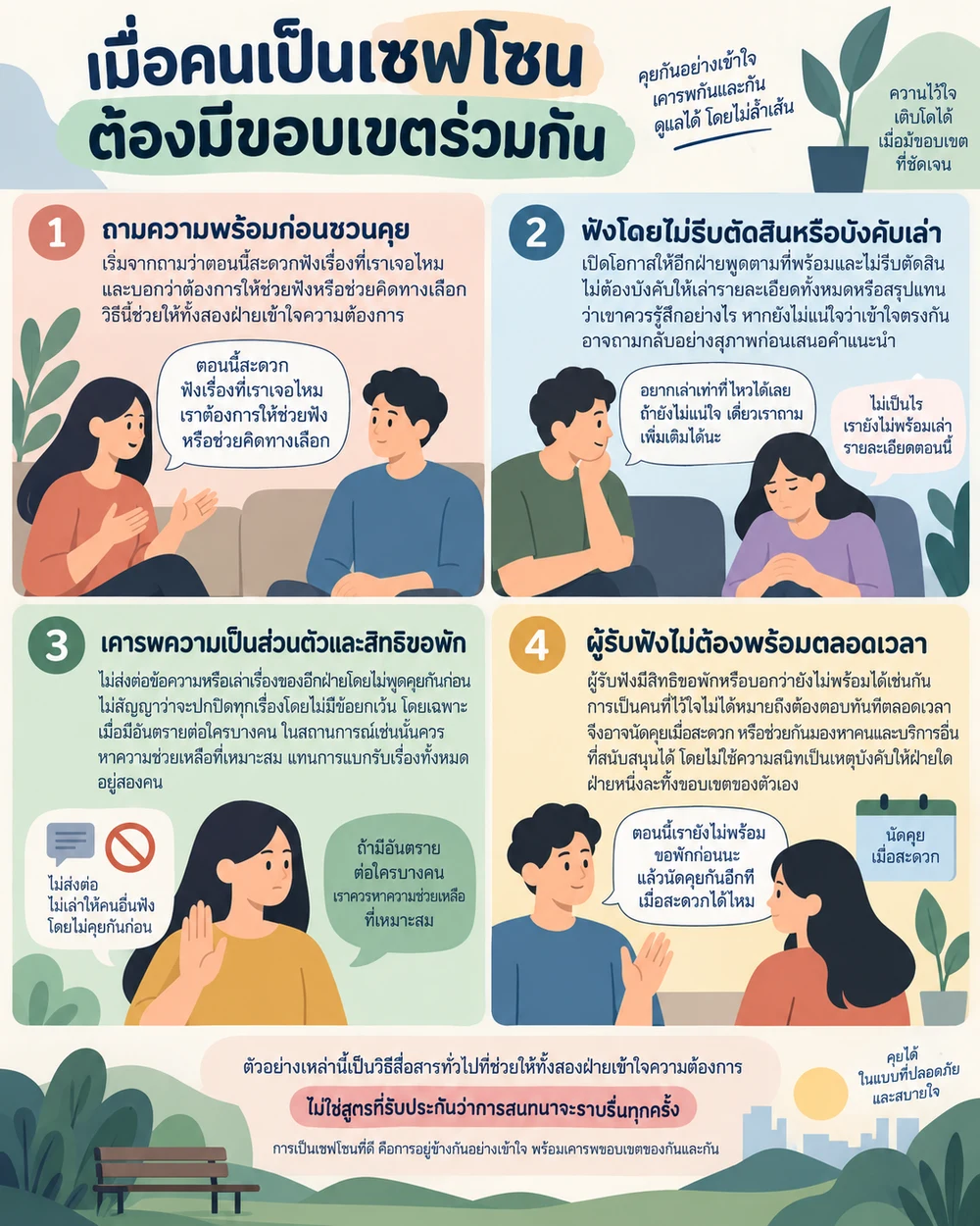 เมื่อคนเป็นเซฟโซน ต้องมีขอบเขตร่วมกัน