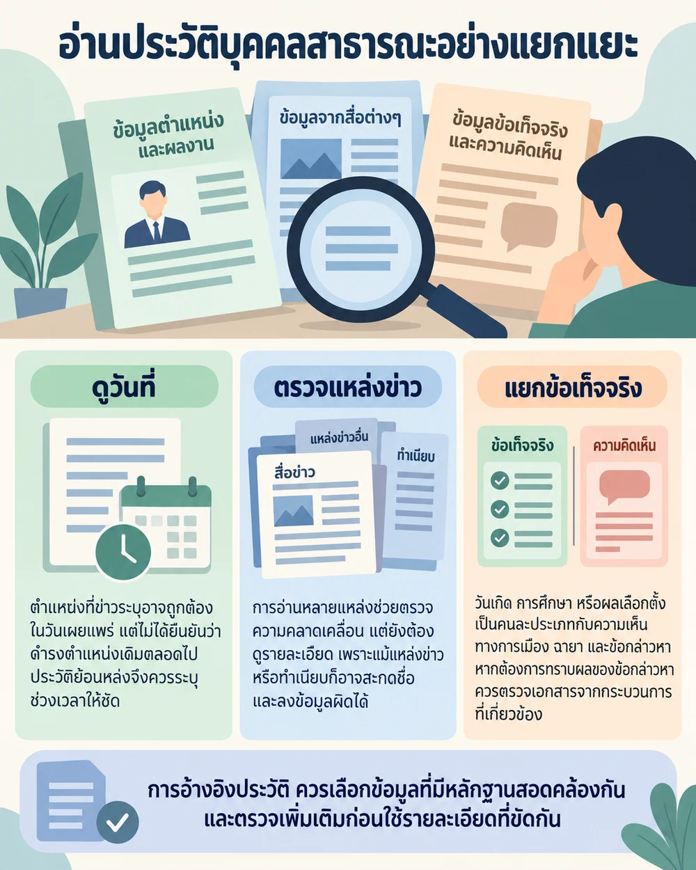 อ่านประวัติบุคคลสาธารณะอย่างแยกแยะ