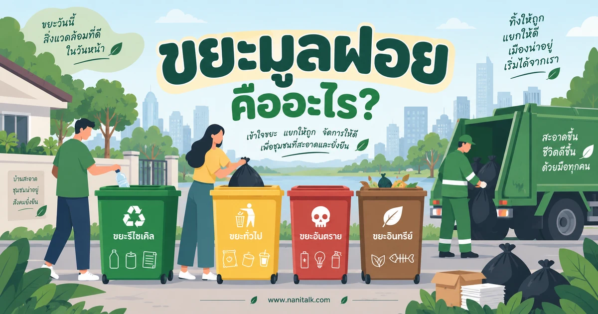 ขยะมูลฝอยคืออะไร? ประเภทและวิธีลด แยก ส่งต่อให้ถูกทาง