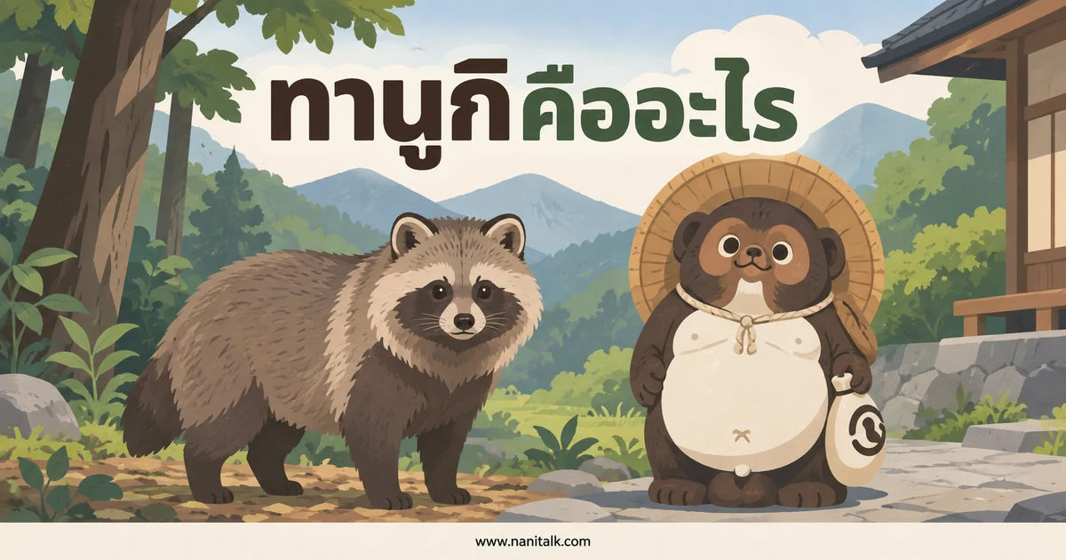 ทานูกิคืออะไร? รู้จักสัตว์จริง ตำนาน และรูปปั้นนำโชคญี่ปุ่น