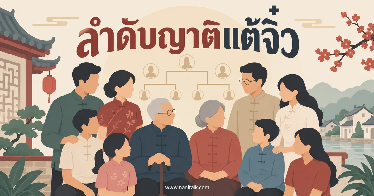 ลำดับญาติแต้จิ๋ว เรียกฝั่งพ่อ ฝั่งแม่ และพี่น้องอย่างไร