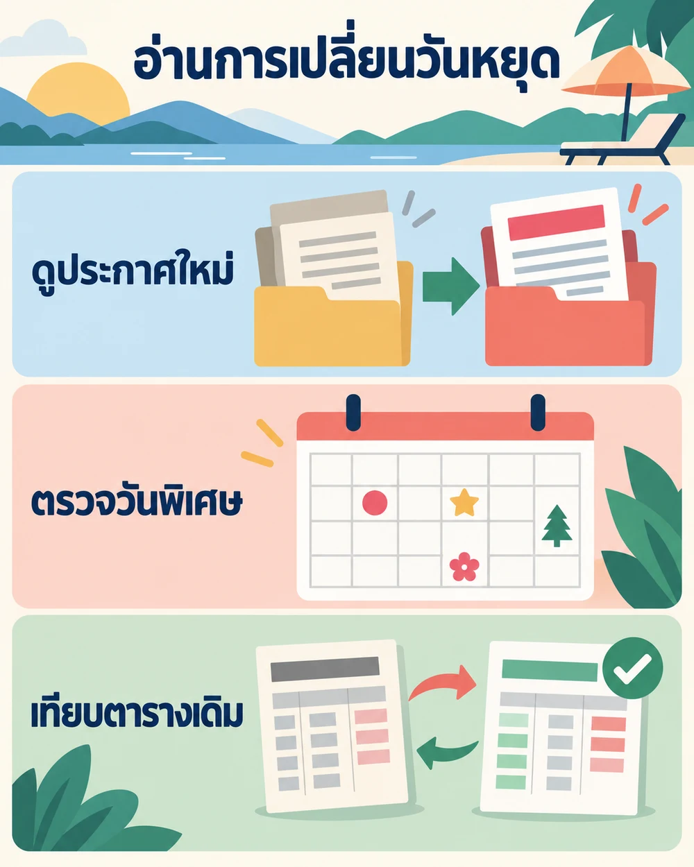 วันหยุดช่วงตุลาคมถึงธันวาคมและการเลื่อนวันชดเชย