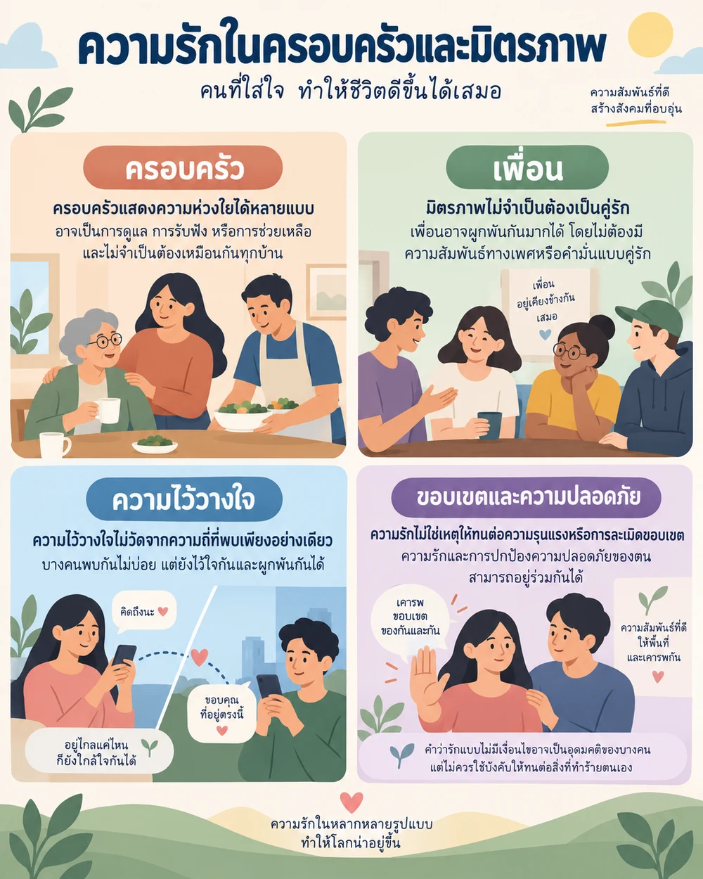 ความรักในครอบครัวและมิตรภาพ