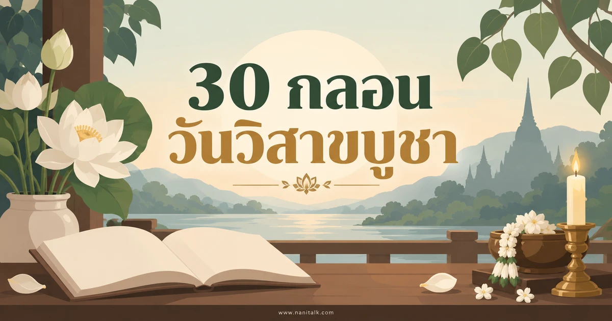 30 กลอนวันวิสาขบูชา รำลึกธรรมและส่งความปรารถนาดี