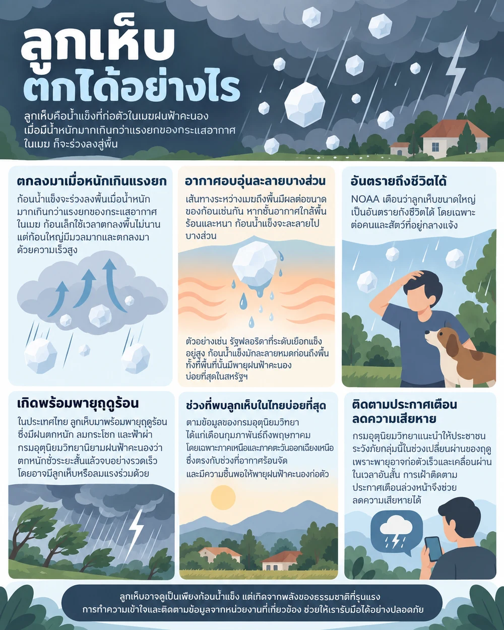 ลูกเห็บตกได้อย่างไร