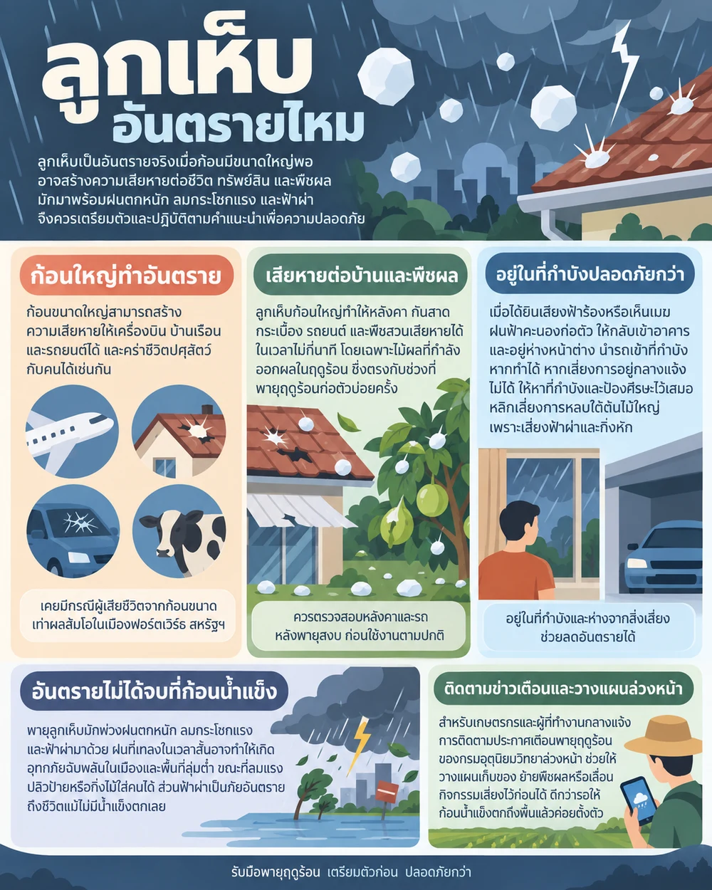 ลูกเห็บอันตรายไหม