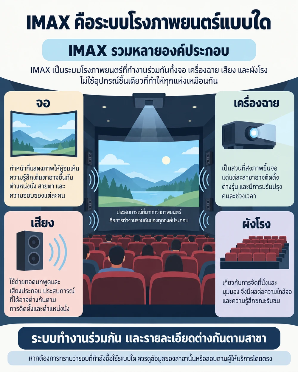 IMAX คือระบบโรงภาพยนตร์แบบใด