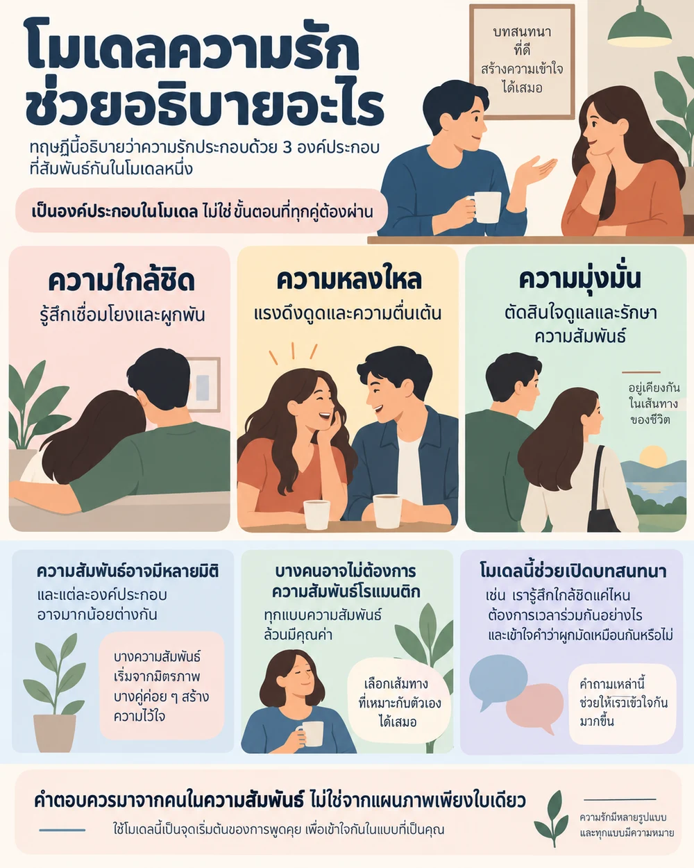 โมเดลความรักช่วยอธิบายอะไร