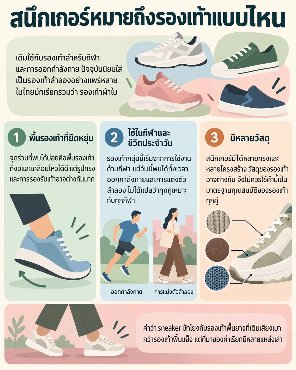 สนีกเกอร์หมายถึงรองเท้าแบบไหน