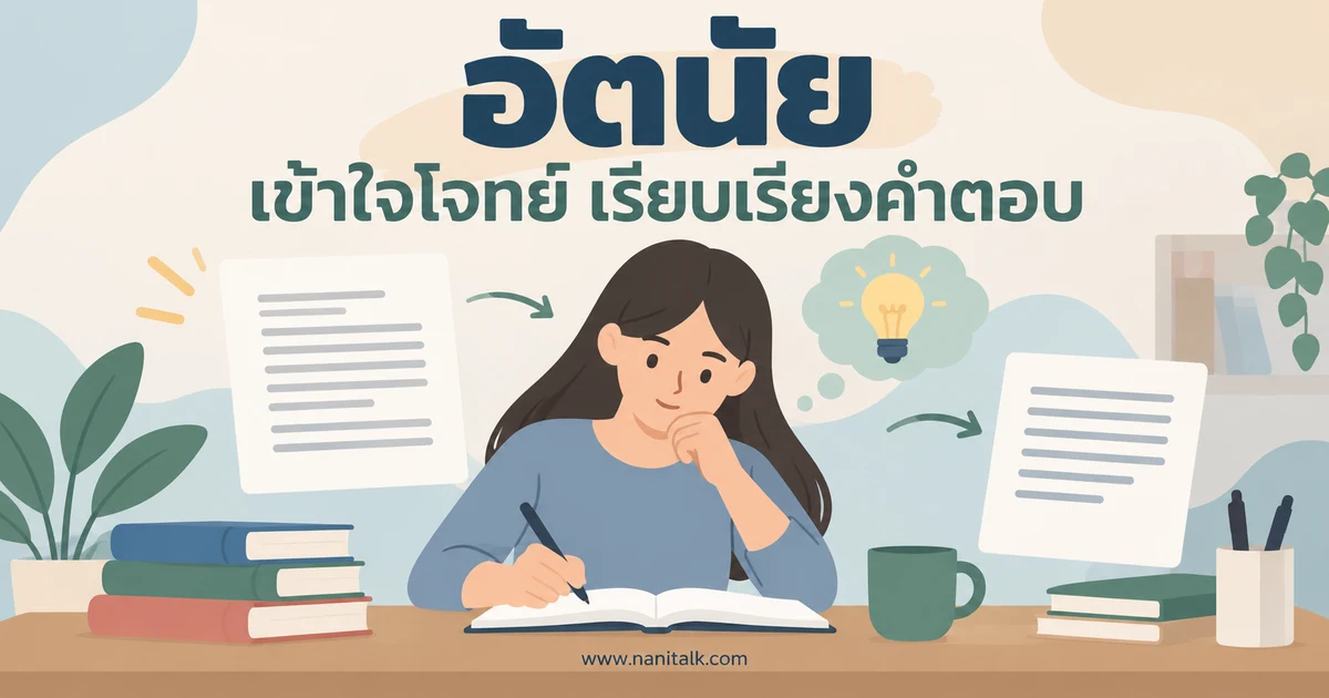 อัตนัยคืออะไร? เข้าใจคำถามและวิธีเรียบเรียงคำตอบ