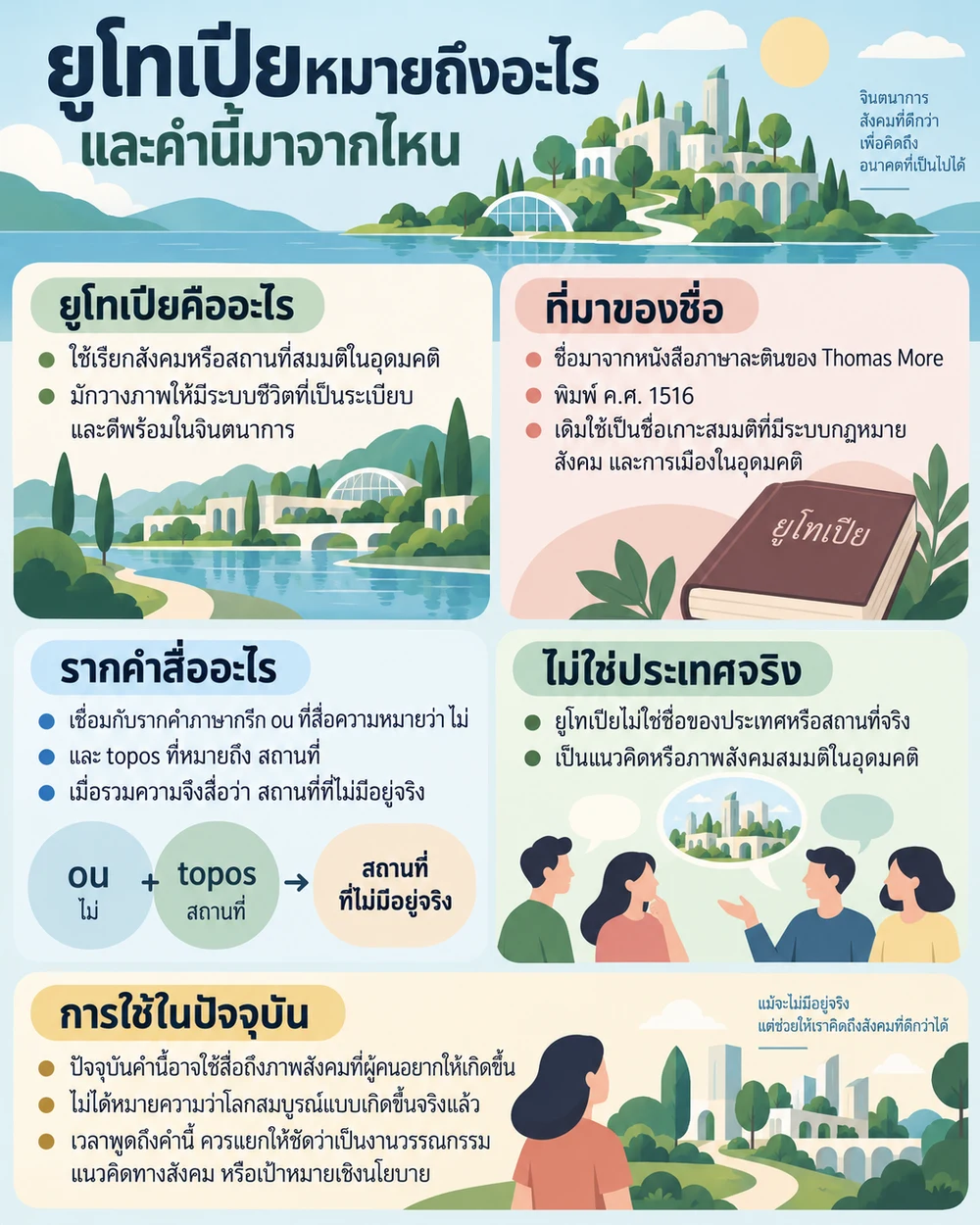 ยูโทเปียหมายถึงอะไร และคำนี้มาจากไหน