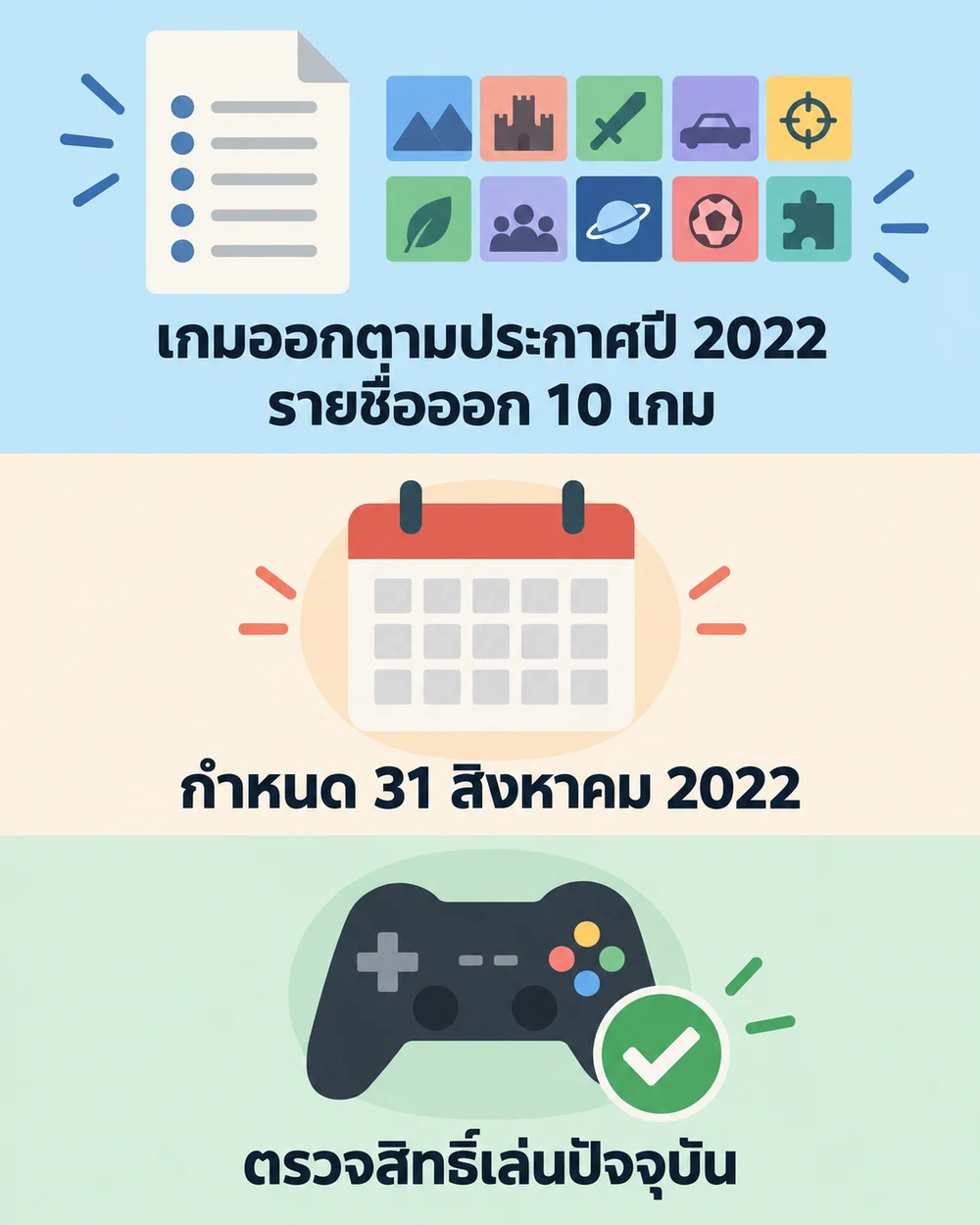 เกมที่ประกาศออกจากบริการ 31 สิงหาคม 2022